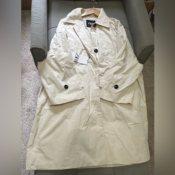 ZARA COAT , POCKET TRENCH ZW COLLECTION. SIZE M -L - Picture 13 of 15